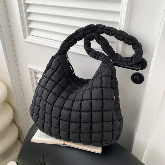 Women's Quilted Puffer Tote Bag