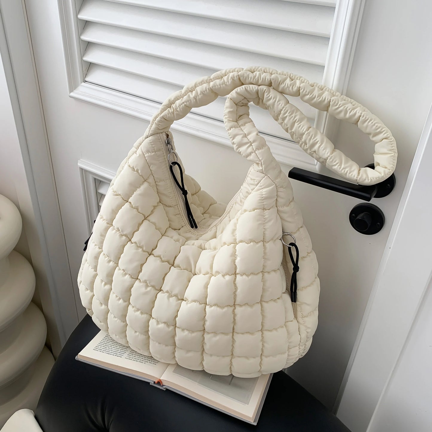 Women's Quilted Puffer Tote Bag