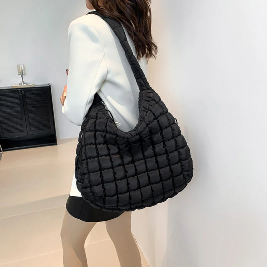 Women's Quilted Puffer Tote Bag