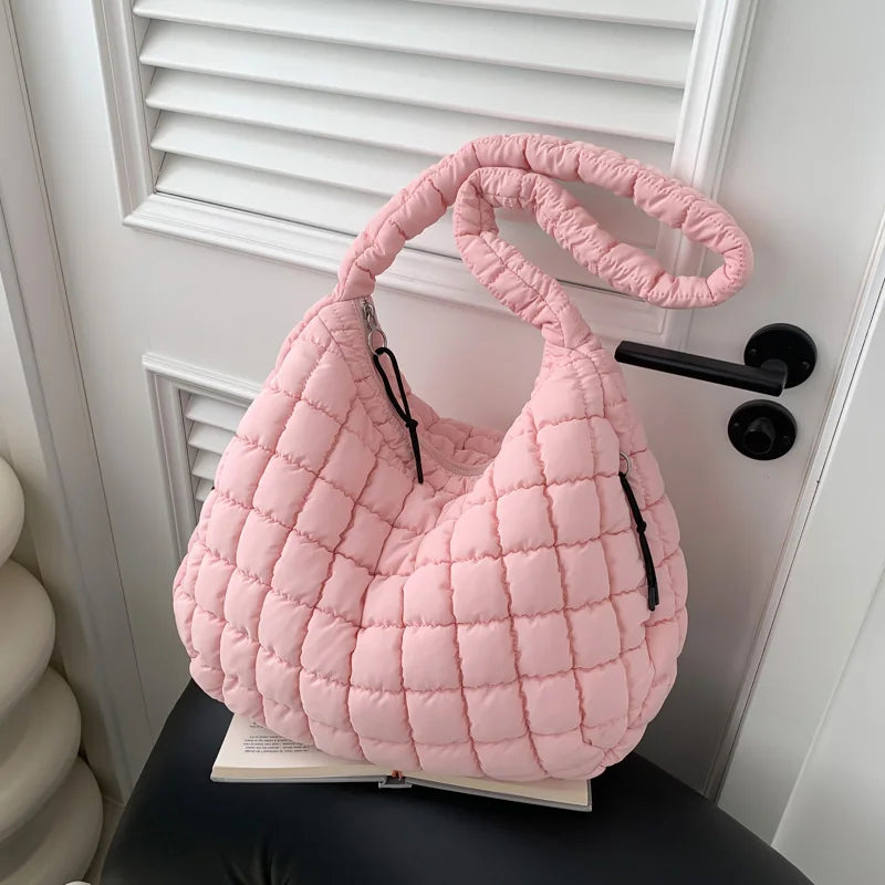 Women's Quilted Puffer Tote Bag